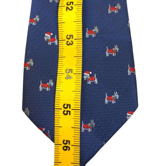 Knotty & Nice Scotty Dog Christmas Tie Scottish Terrier in Santa Hat‎ Tie - Picture 8 of 8